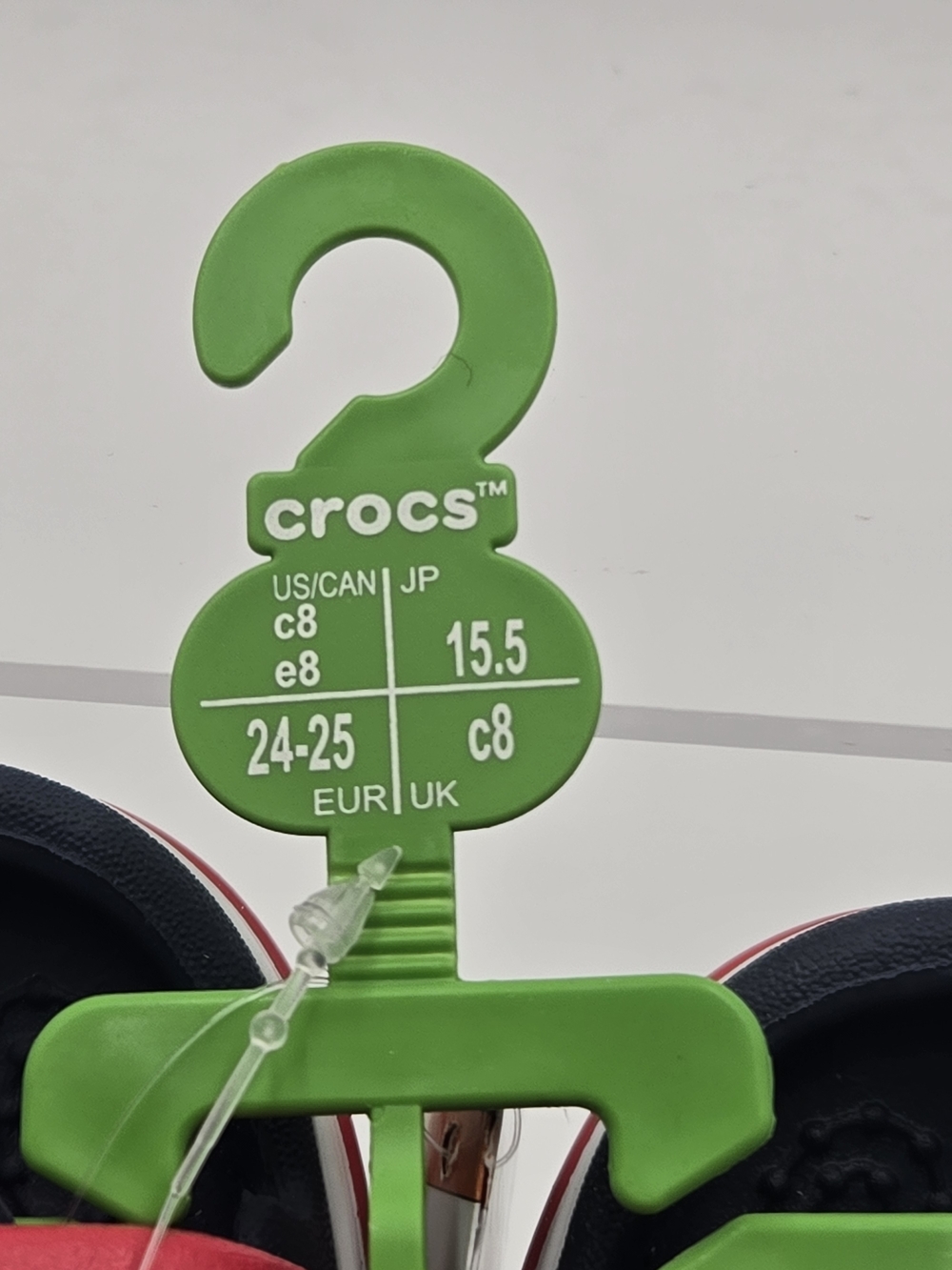 CROCS Crocband Cruise Navy With Red Strap Unisex Sandals Toddler Size C8 - Picture 11 of 11